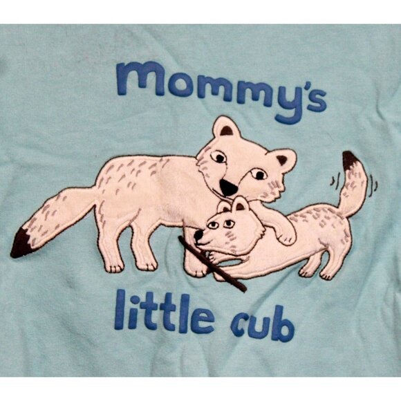2013 Gymboree Animal Party Shirt sz 5T NWT Boys Teal Fox Mommy's Little Cub - Picture 2 of 4